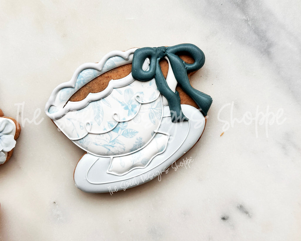 Cookie Cutters - Coquette Tea Cup - Cookie Cutter - The Sweet Designs Shoppe - TSDS - - ALL,Bridal,Bridal Shower,Cookie Cutter,Coquette,Easter,Easter / Spring,Food & Beverages,Food and Beverage,Promocode,STL,tea
