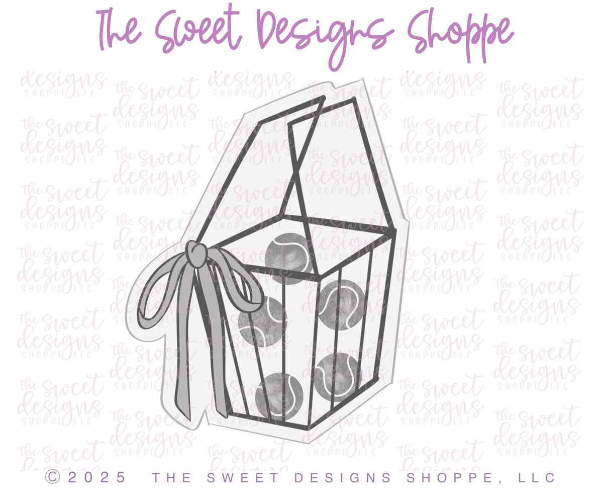 Cookie Cutters - Coquette Tennis Basket - Cookie Cutter - The Sweet Designs Shoppe - TSDS - - ALL,Cookie Cutter,Coquette,Hobbies,pickle ball,pickleball,Promocode,sports,STL,tennis