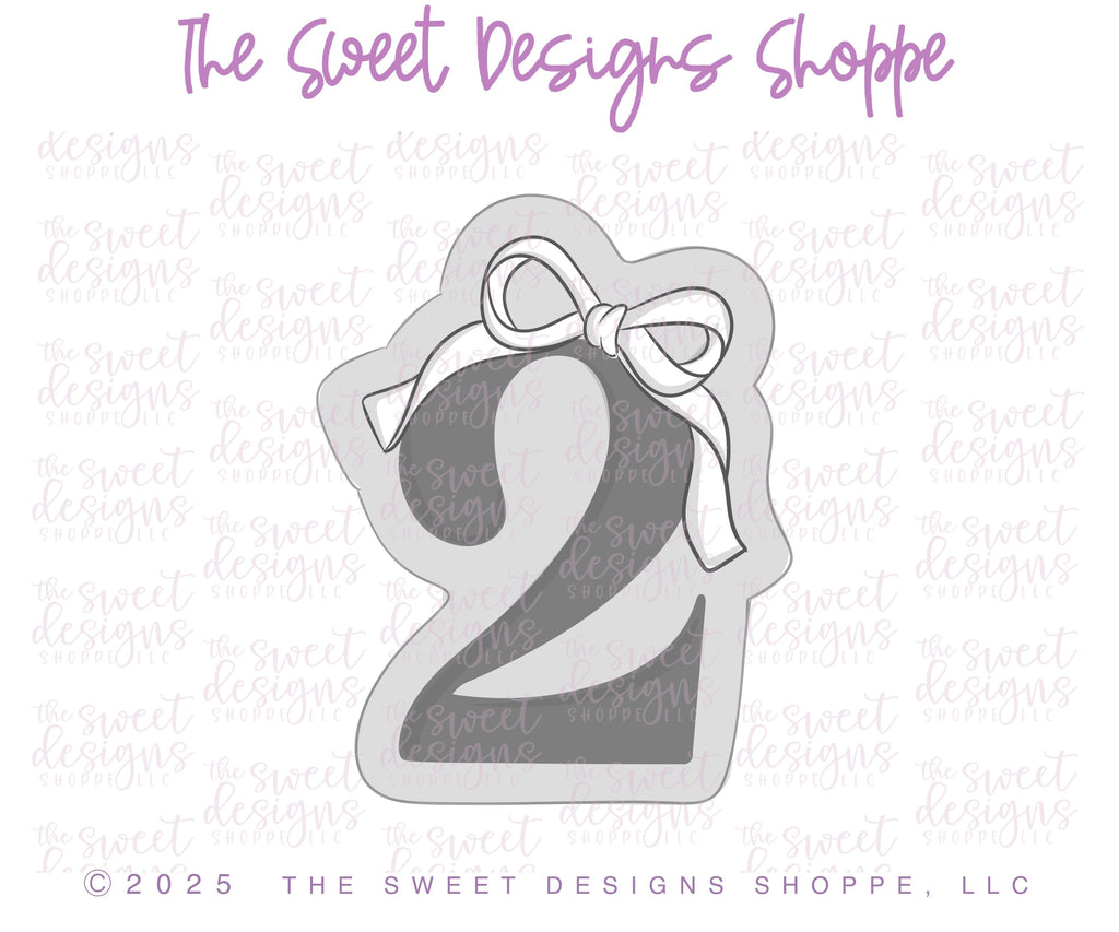 Cookie Cutters - Coquette Two - Cookie Cutter - The Sweet Designs Shoppe - TSDS - - 2,ALL,Birthday,Cookie Cutter,Font,Fonts,kid,kids,Lettering,letters and numbers,number,numbers,NumberSet,Promocode,Series24,STL,text