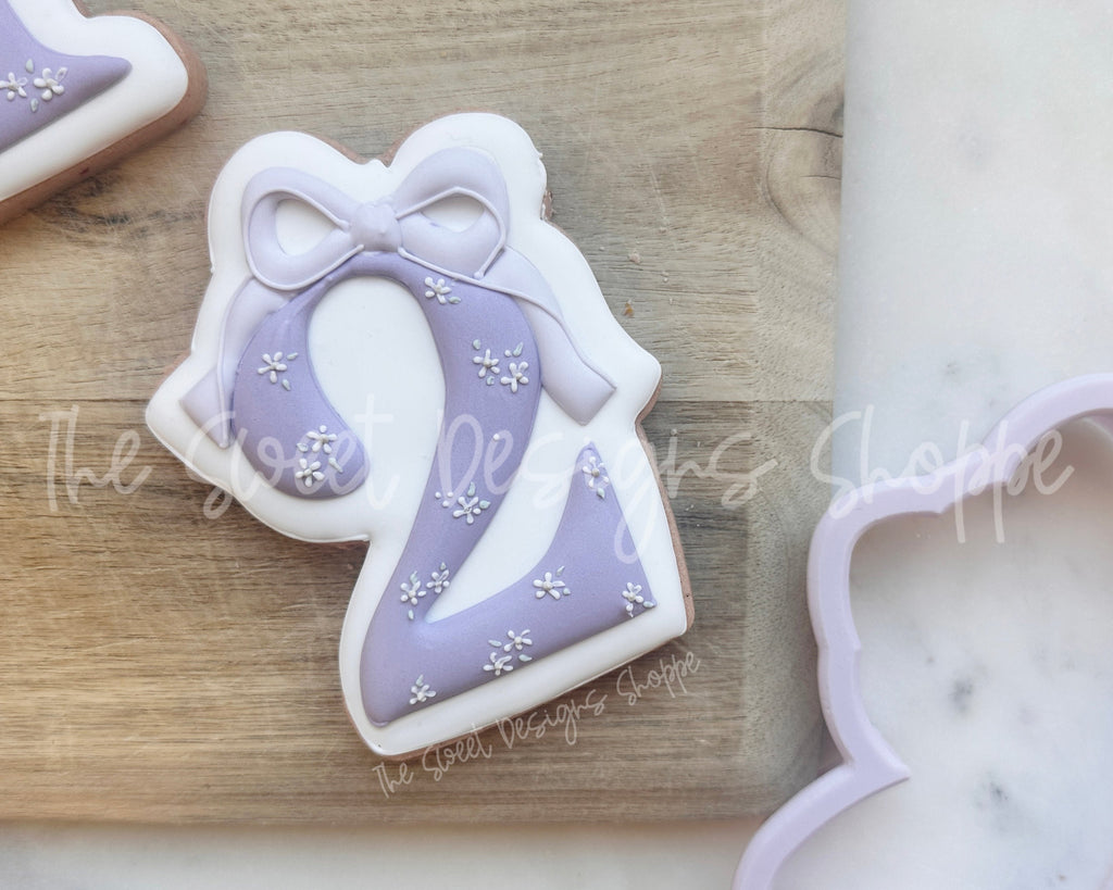 Cookie Cutters - Coquette Two - Cookie Cutter - The Sweet Designs Shoppe - TSDS - - 2,ALL,Birthday,Cookie Cutter,Font,Fonts,kid,kids,Lettering,letters and numbers,number,numbers,NumberSet,Promocode,Series24,STL,text