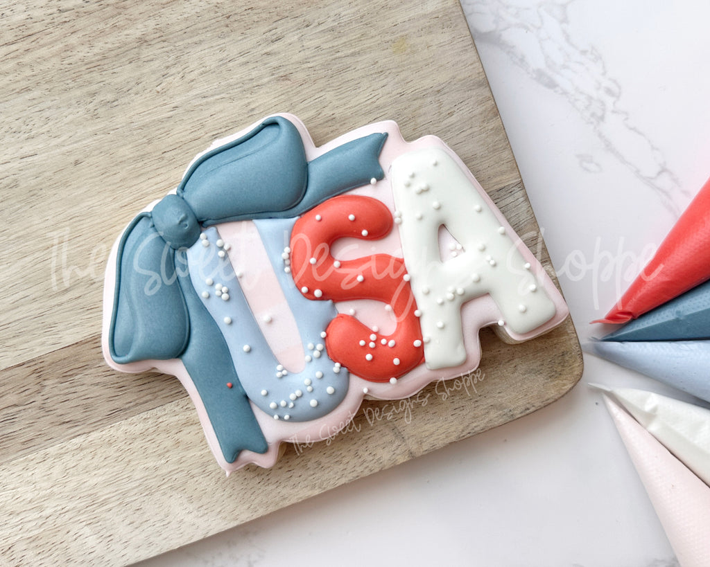 Cookie Cutters - Coquette USA - Cookie Cutter - The Sweet Designs Shoppe - TSDS - - 4th,4th July,4th of July,ALL,back to school,Cookie Cutter,Patriotic,Promocode,School,School / Graduation,STL,Summer,USA