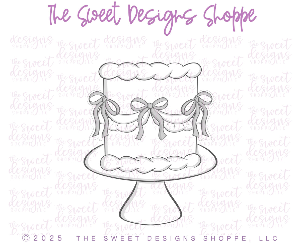 Cookie Cutters - Coquette Vintage Cake - Cookie Cutter - The Sweet Designs Shoppe - TSDS - - ALL,Bridal,Bridal Shower,Cookie Cutter,Coquette,Easter,Easter / Spring,Food,Food & Beverages,Food and Beverage,macaron,Promocode,STL