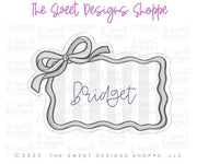 Cookie Cutters - Coquette Wavy Plaque - Cookie Cutter - The Sweet Designs Shoppe - TSDS - - ALL,Birthday,Bridal,Bridal Shower,Christmas,Christmas / Winter,Cookie Cutter,Coquette,Fall / Thanksgiving,Mothers Day,Plaque,Plaques,PLAQUES HANDLETTERING,Promocode,STL,thanksgiving,valentine,Valentines,Wedding,Wedding Favors
