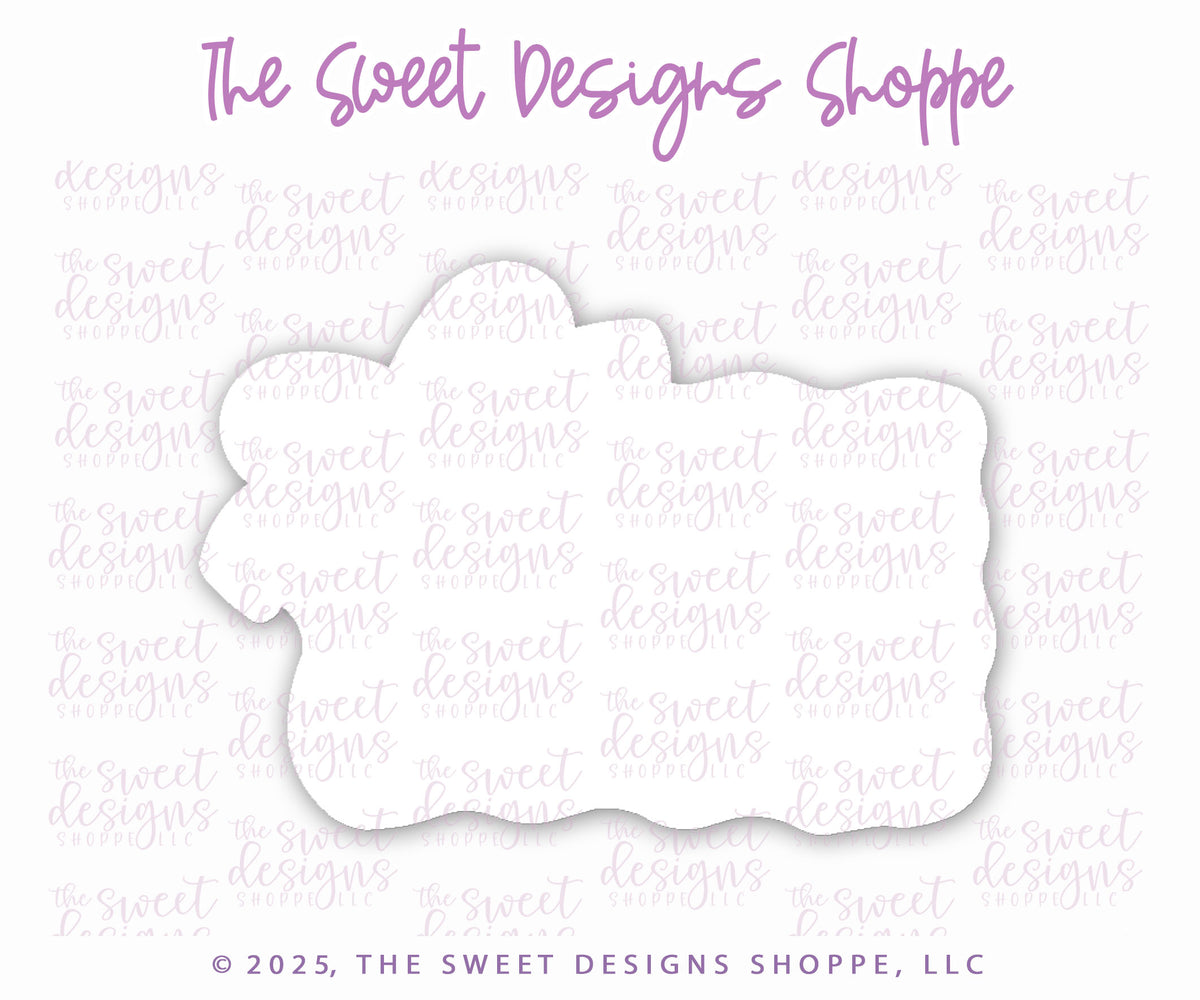 Cookie Cutters - Coquette Wavy Plaque - Cookie Cutter - The Sweet Designs Shoppe - TSDS - - ALL,Birthday,Bridal,Bridal Shower,Christmas,Christmas / Winter,Cookie Cutter,Coquette,Fall / Thanksgiving,Mothers Day,Plaque,Plaques,PLAQUES HANDLETTERING,Promocode,STL,thanksgiving,valentine,Valentines,Wedding,Wedding Favors