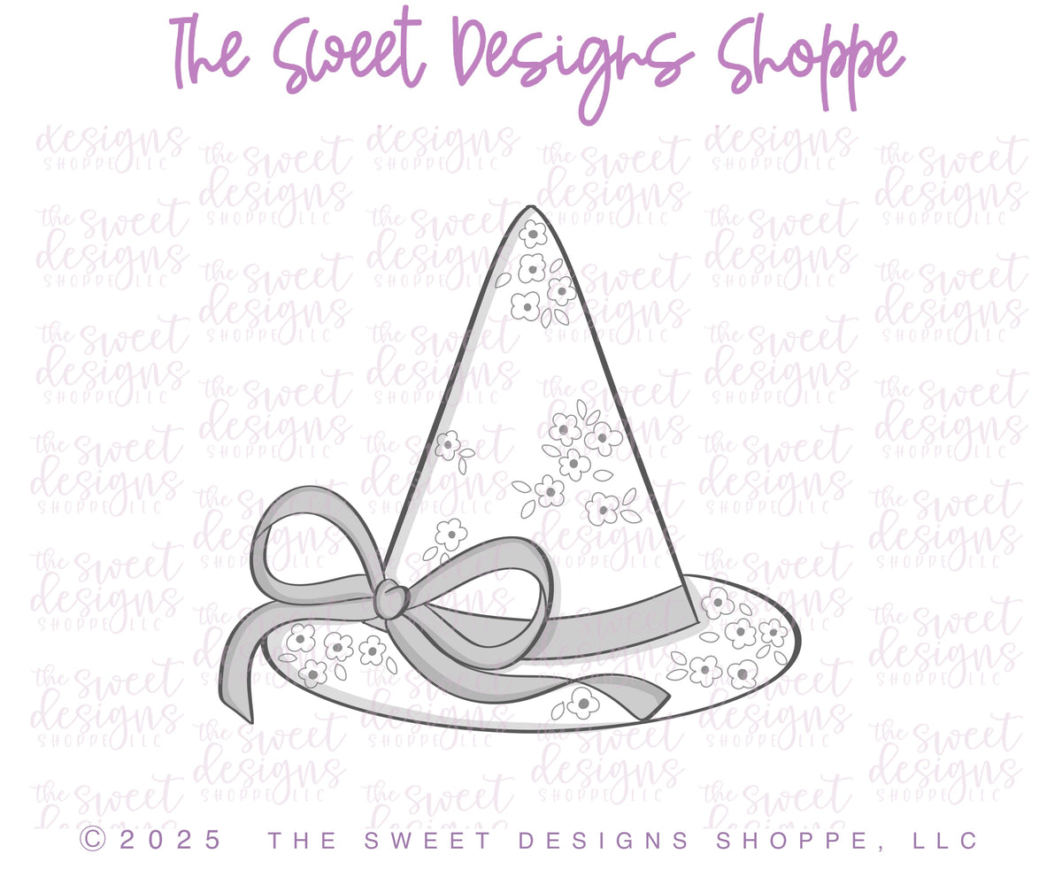 Cookie Cutters - Coquette Witch Hat - Cookie Cutter - The Sweet Designs Shoppe - TSDS - - ALL,Cookie Cutter,coquette witch hat,halloween,happy halloween,Hat,Promocode,STL,witch hat