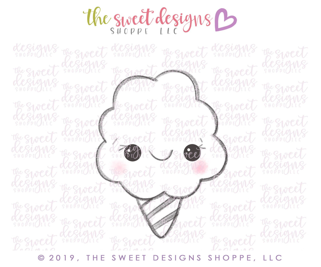 Cookie Cutters - Cotton Candy - Cookie Cutter - The Sweet Designs Shoppe - - 2019, ALL, Birthday, circus, cone, Cookie Cutter, Misc, Miscelaneous, Miscellaneous, other, Promocode, snow cone