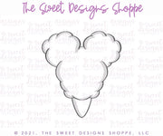 Cookie Cutters - Cotton Candy Theme Park Snack - Cookie Cutter - The Sweet Designs Shoppe - TSDS - - ALL,Birthday,Cookie Cutter,Food,Food and Beverage,Food beverages,kids,Kids / Fantasy,mouse,Promocode,STL,summer,Sweet,Sweets,Theme Park,Travel