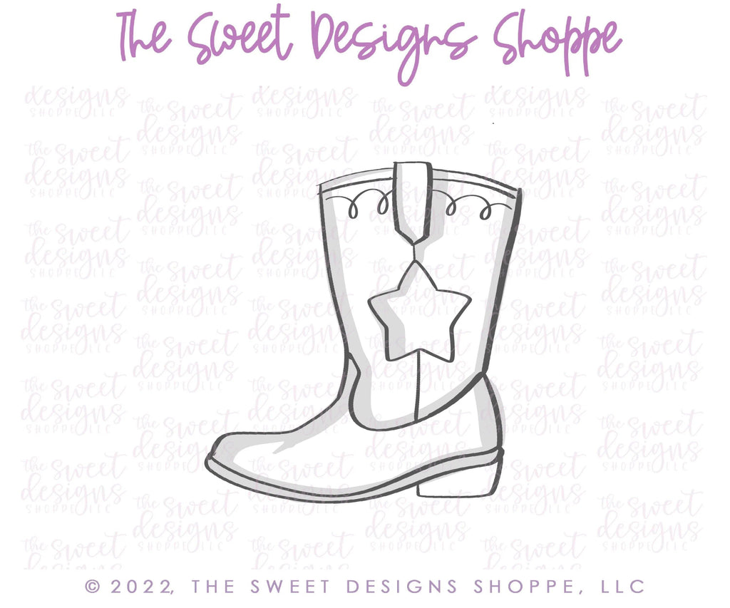 Cookie Cutters - Cowboy Boot - Cookie Cutter - The Sweet Designs Shoppe - TSDS - - Accesories,Accessories,accessory,ALL,Clothing / Accessories,Cookie Cutter,dad,Father,father's day,grandfather,Promocode,texas,western