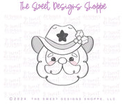 Cookie Cutters - Cowboy Santa Face - Cookie Cutter - The Sweet Designs Shoppe - TSDS - - ALL,Christmas,Christmas / Winter,Christmas Cookies,claus,clause,Cookie Cutter,Cowboy,Promocode,Santa Claus,STL