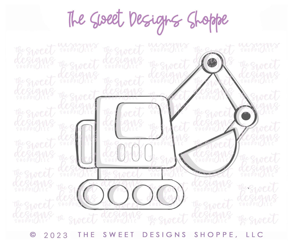 Cookie Cutters - Crawler Excavator - Cookie Cutter - The Sweet Designs Shoppe - TSDS - - ALL,baby toys,construction,Cookie Cutter,kids,Kids / Fantasy,Promocode,toys,transportation,travel