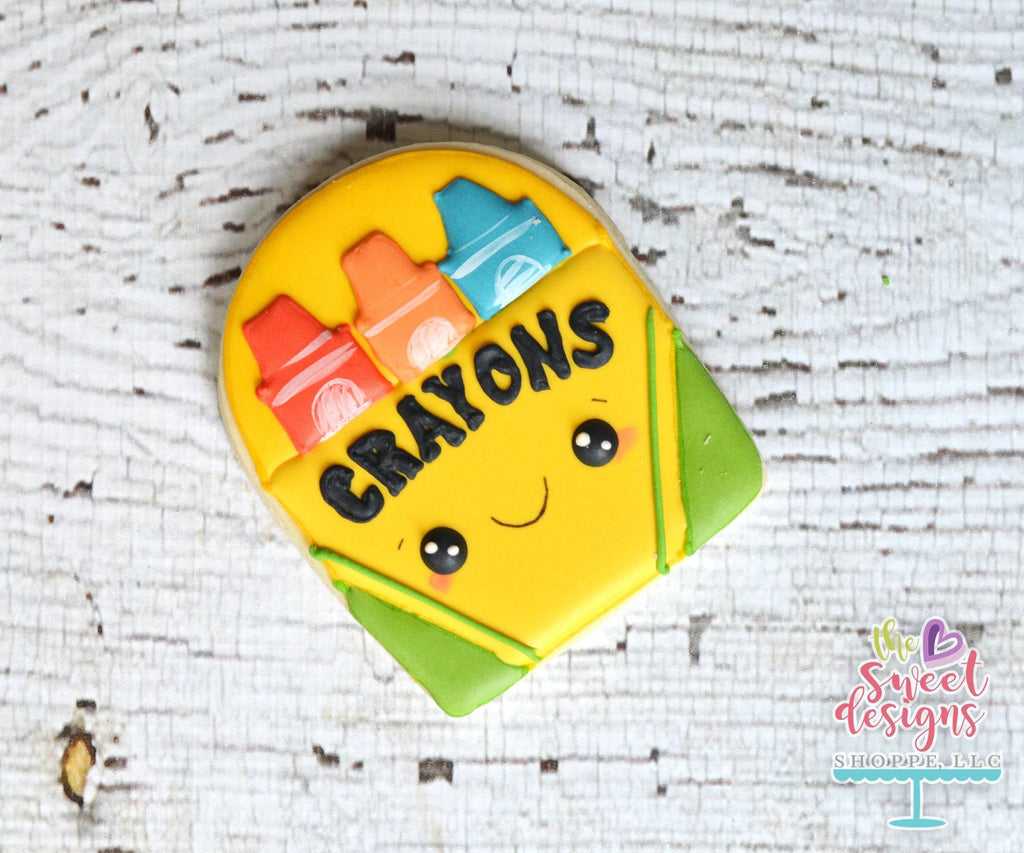 Cookie Cutters - Crayon Box - Cookie Cutter - The Sweet Designs Shoppe - - ALL, back to school, Color, Cookie Cutter, Grad, graduations, Promocode, School, School / Graduation, school supplies