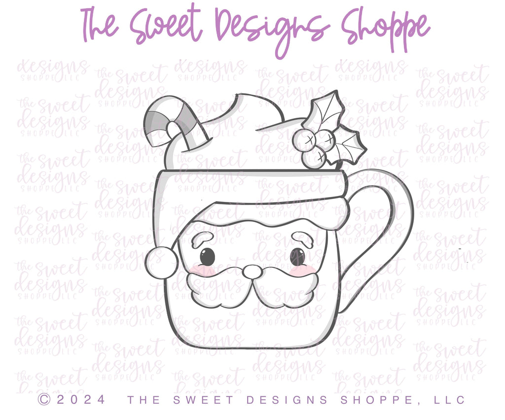 Cookie Cutters - Cup of Cheer Coffee Cup - Cookie Cutter - The Sweet Designs Shoppe - - ALL, beverage, beverages, Christmas, Christmas / Winter, Christmas Cookies, Coffee, Cookie Cutter, Food & Beverages, Food and Beverage, new, Promocode, STL