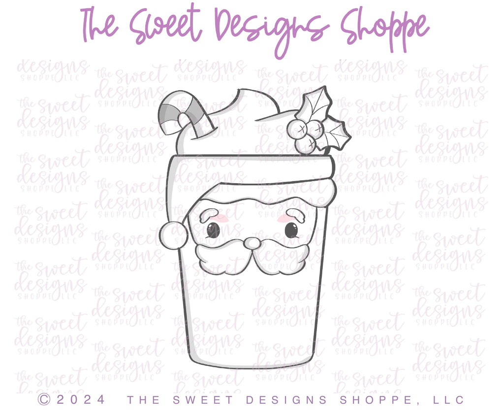 Cookie Cutters - Cup of Cheer Paper Coffee Cup - Cookie Cutter - The Sweet Designs Shoppe - - ALL, beverage, beverages, Christmas, Christmas / Winter, Christmas Cookies, Coffee, Cookie Cutter, Food & Beverages, Food and Beverage, new, Promocode, STL