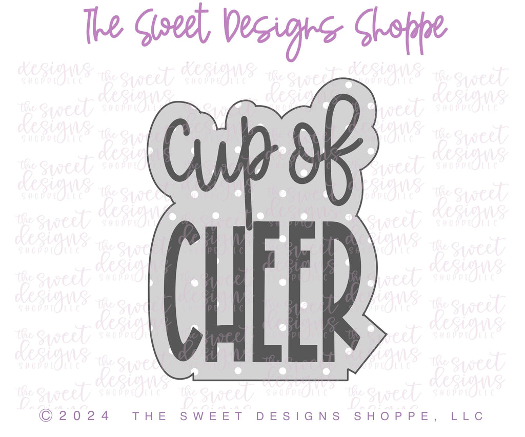 Cookie Cutters - cup of CHEER Plaque - Cookie Cutter - The Sweet Designs Shoppe - TSDS - - advent,Advent Calendar,ALL,Christmas,Christmas / Winter,Christmas Cookies,Cookie Cutter,Plaque,Plaques,PLAQUES HANDLETTERING,Promocode,STL