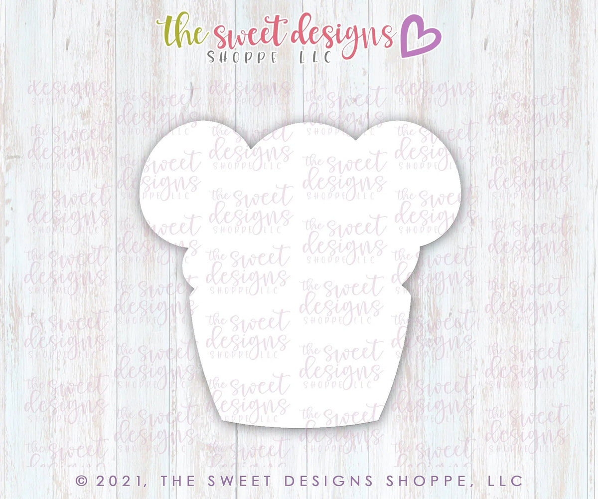 Cookie Cutters - Cupcake A Theme Park Snack - Cookie Cutter - The Sweet Designs Shoppe - TSDS - - ALL,Birthday,Cookie Cutter,Food,Food and Beverage,Food beverages,kids,Kids / Fantasy,mouse,Promocode,STL,summer,Sweet,Sweets,Theme Park,Travel