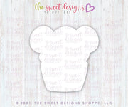 Cookie Cutters - Cupcake A Theme Park Snack - Cookie Cutter - The Sweet Designs Shoppe - TSDS - - ALL,Birthday,Cookie Cutter,Food,Food and Beverage,Food beverages,kids,Kids / Fantasy,mouse,Promocode,STL,summer,Sweet,Sweets,Theme Park,Travel
