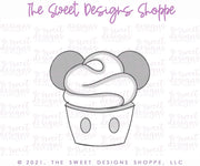 Cookie Cutters - Cupcake A Theme Park Snack - Cookie Cutter - The Sweet Designs Shoppe - TSDS - - ALL,Birthday,Cookie Cutter,Food,Food and Beverage,Food beverages,kids,Kids / Fantasy,mouse,Promocode,STL,summer,Sweet,Sweets,Theme Park,Travel