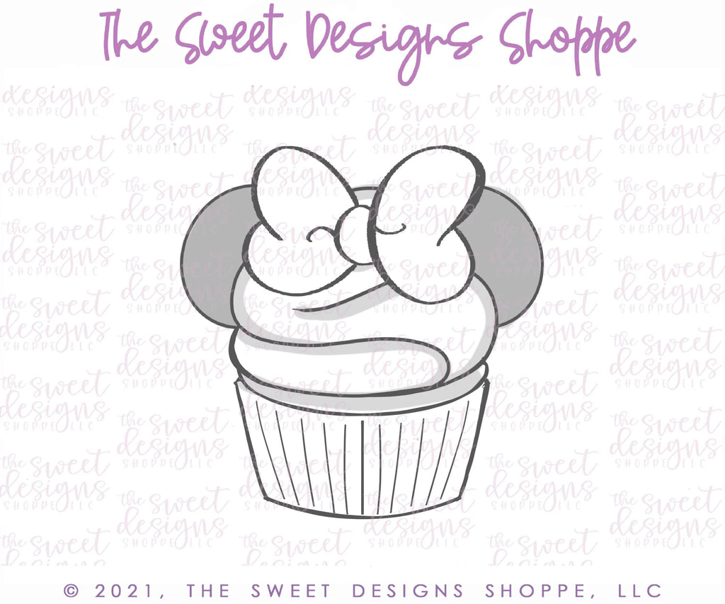 Cookie Cutters - Cupcake B Theme Park Snack - Cookie Cutter - The Sweet Designs Shoppe - TSDS - - ALL,Birthday,Cookie Cutter,Food,Food and Beverage,Food beverages,kids,Kids / Fantasy,mouse,Promocode,summer,Sweet,Sweets,Theme Park,Travel