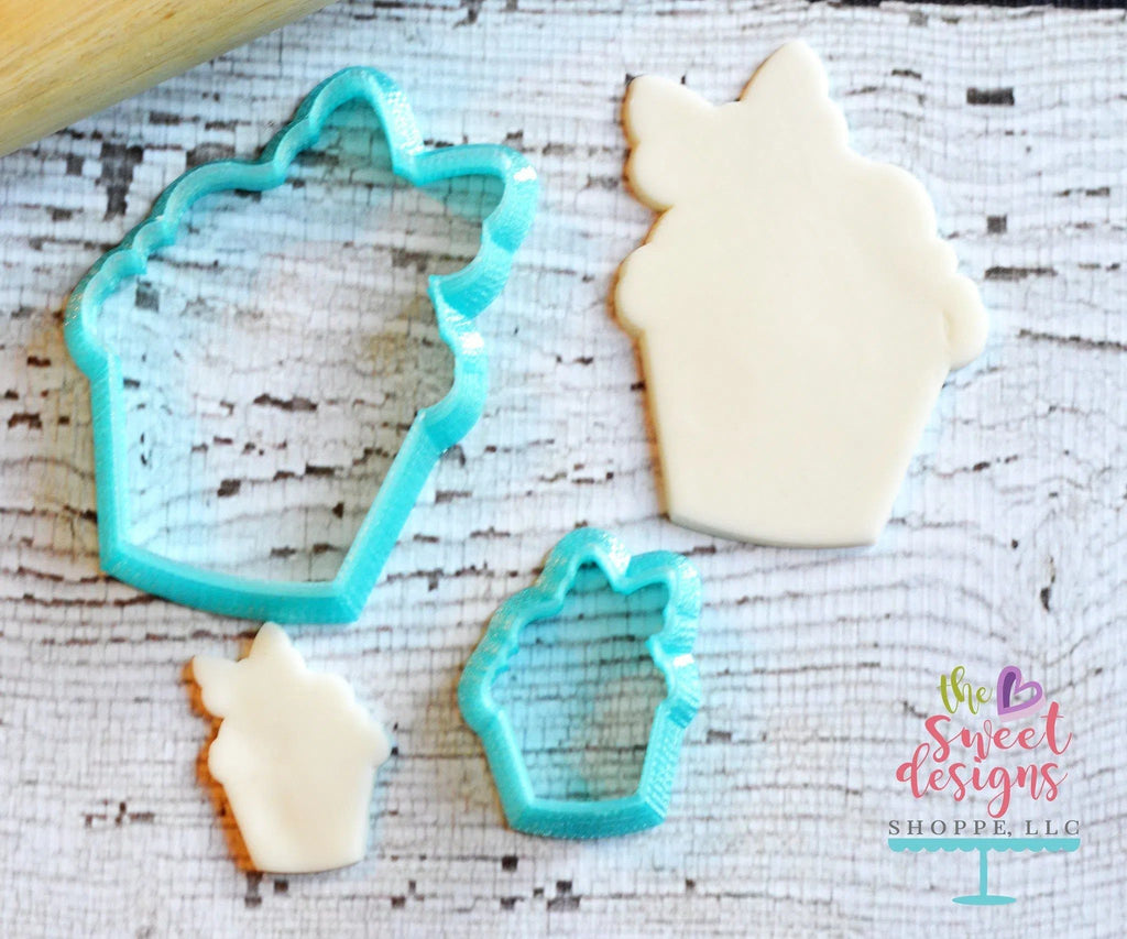 Cookie Cutters - Cupcake with Bow v2- Cookie Cutter - The Sweet Designs Shoppe - - ALL, Baking, Birthday, Bow, Cookie Cutter, Cupcake, Food, Food & Beverages, Promocode