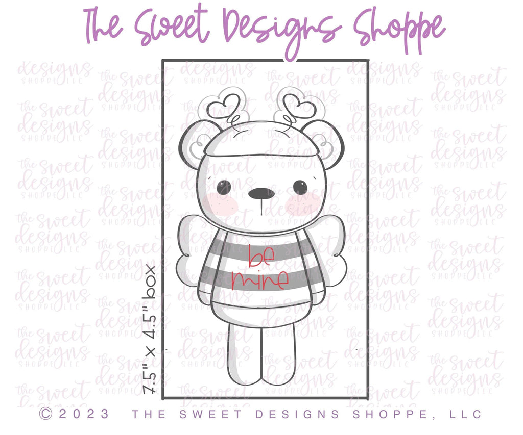 Cookie Cutters - Cupid Bear - 2 Piece Set - Cookie Cutters - The Sweet Designs Shoppe - TSDS - - ALL,Animal,Animals,Animals and Insects,Cookie Cutter,Mini Set,Mini Sets,Promocode,regular sets,School,set,sets,valentine,valentines