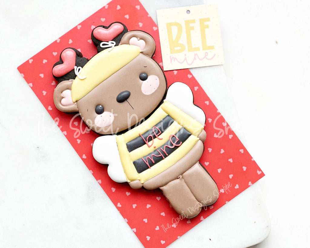 Cookie Cutters - Cupid Bear - 2 Piece Set - Cookie Cutters - The Sweet Designs Shoppe - TSDS - - ALL,Animal,Animals,Animals and Insects,Cookie Cutter,Mini Set,Mini Sets,Promocode,regular sets,School,set,sets,valentine,valentines