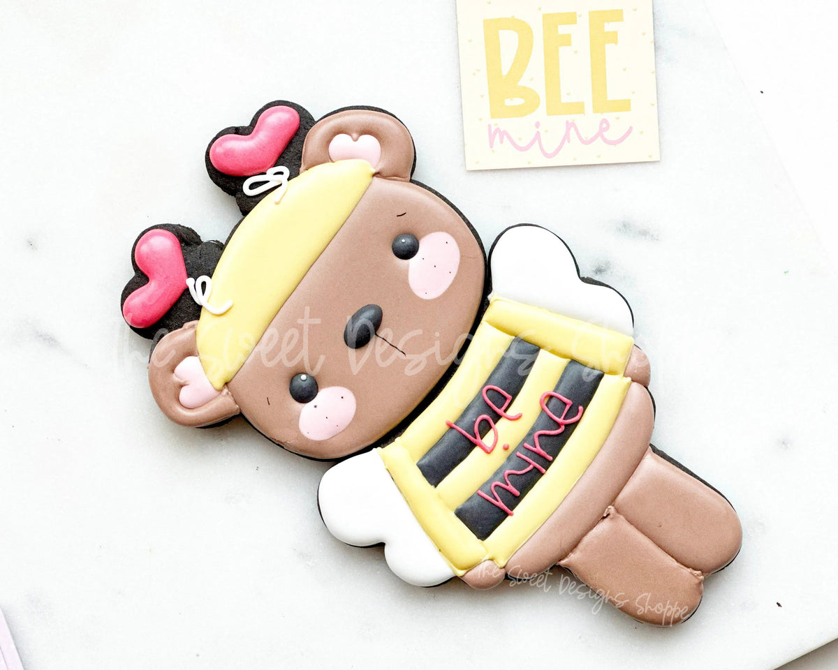Cookie Cutters - Cupid Bear - 2 Piece Set - Cookie Cutters - The Sweet Designs Shoppe - TSDS - - ALL,Animal,Animals,Animals and Insects,Cookie Cutter,Mini Set,Mini Sets,Promocode,regular sets,School,set,sets,valentine,valentines