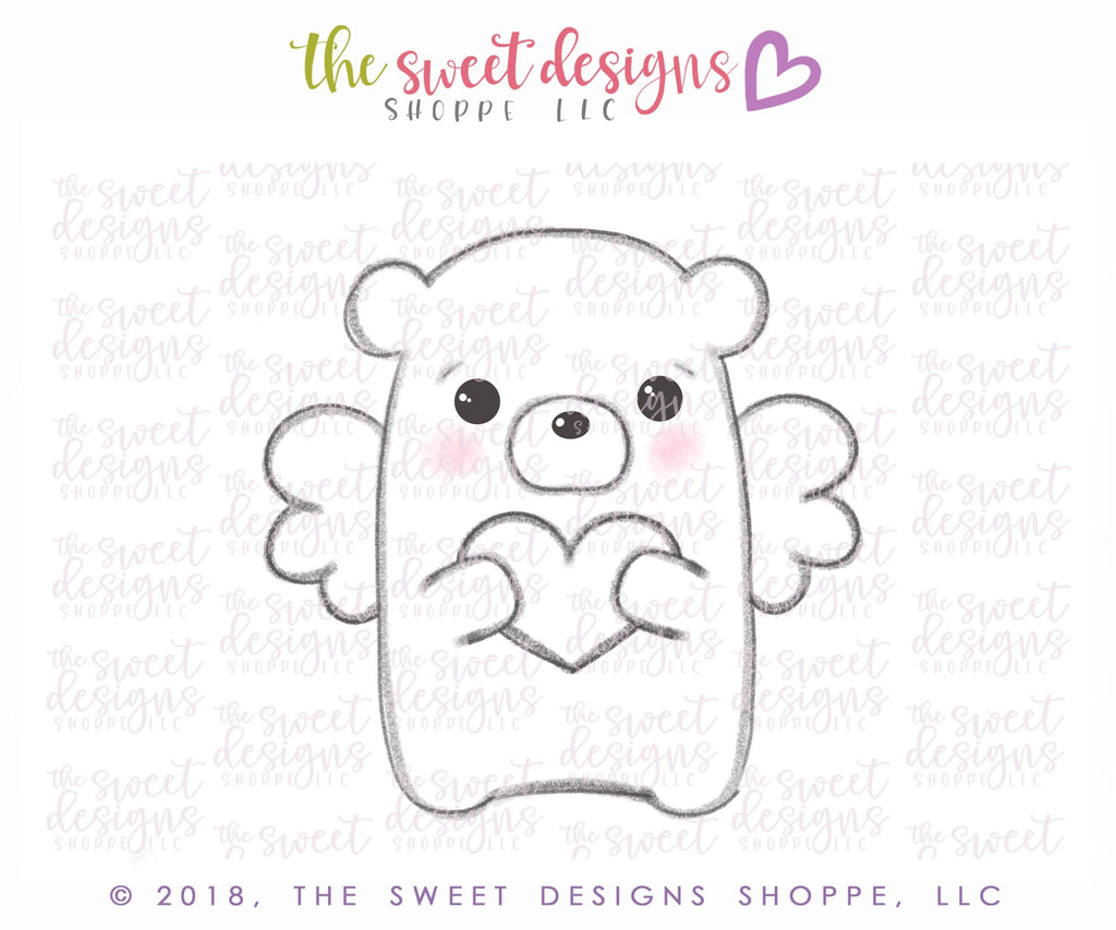 Cookie Cutters - Cupid Bear 2018 - Cookie Cutter - Sweet Designs Shoppe - - 2018, ALL, Animal, Animals, Cookie Cutter, Love, Promocode, Valentine's, valentines collection 2018