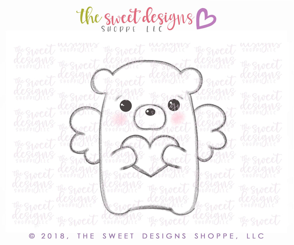 Cookie Cutters - Cupid Bear 2018 - Cookie Cutter - The Sweet Designs Shoppe - - 2018, ALL, Animal, Animals, Cookie Cutter, Love, Promocode, Valentine's, valentines collection 2018