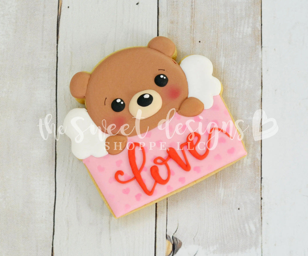 Cookie Cutters - Cupid Panda Plaque 2018 - Cookie Cutter - Sweet Designs Shoppe - - 2018, ALL, Animal, Animals, Bear, Cookie Cutter, Personalized, Plaque, Promocode, Valentines, valentines collection 2018