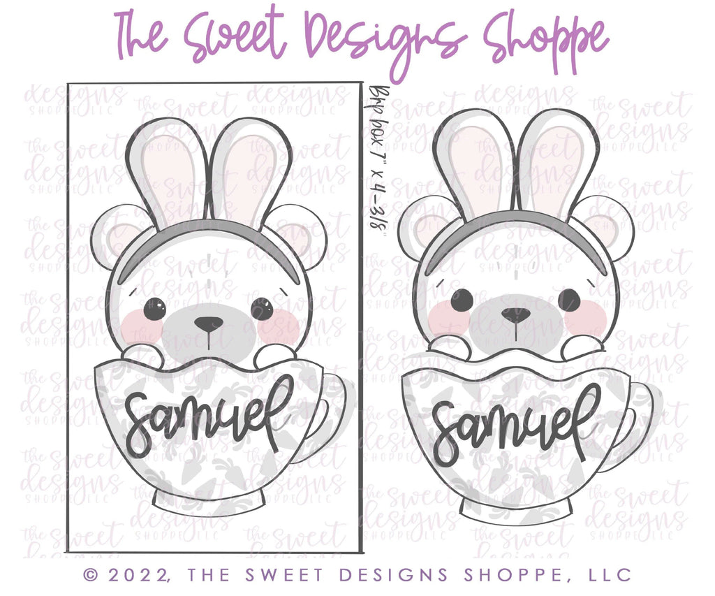 Cookie Cutters - Cute Bear in Mug Two Piece Set - Set of 2 - Cookie Cutters - The Sweet Designs Shoppe - TSDS - - ALL,Animal,Animals,Animals and Insects,bunny,Cookie Cutter,Easter / Spring,mug,mugs,Promocode,regular sets,Set,sets