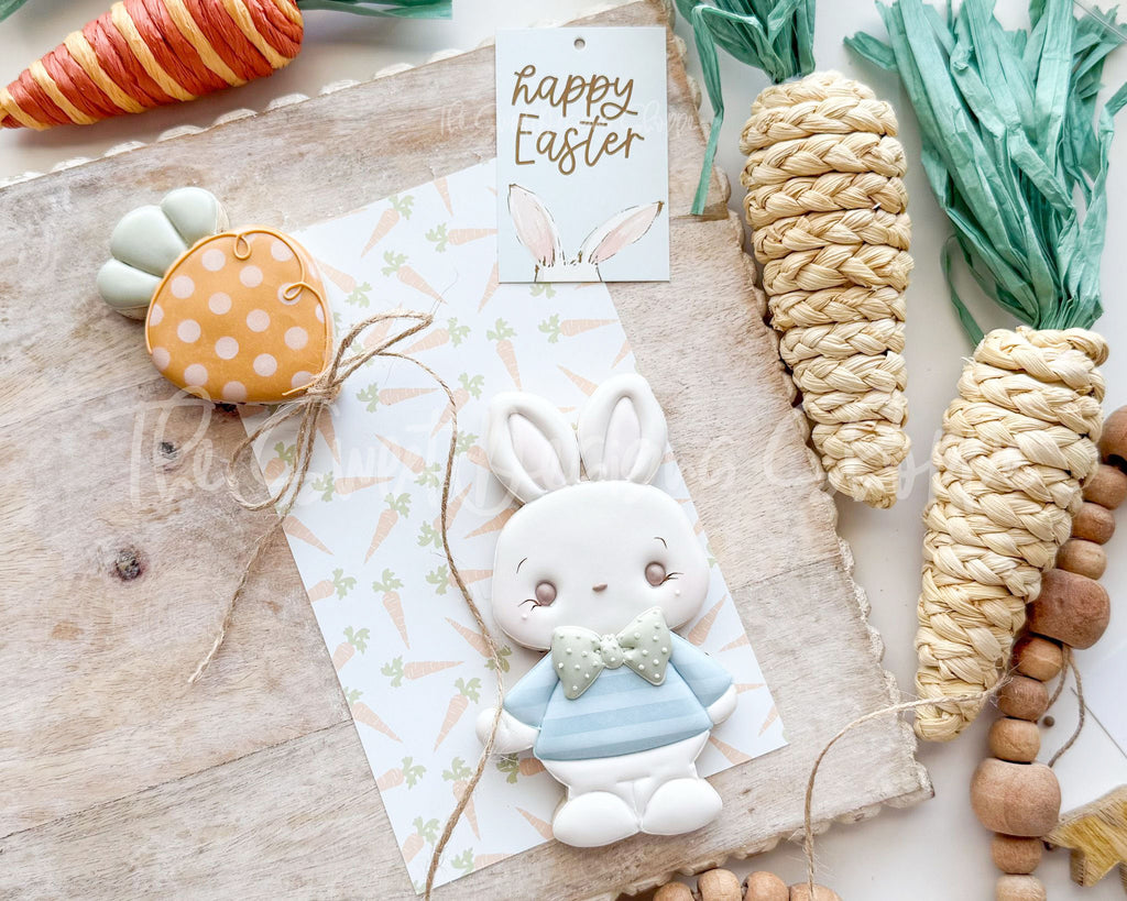 Cookie Cutters - Cute Bunny Holding Balloon & Carrot Balloon Cookie Cutter Set - Set of 2 - Cookie Cutters - The Sweet Designs Shoppe - TSDS - - ALL,Animal,Animals,Cookie Cutter,Coquette,Easter,Easter / Spring,Plaque,Plaques,PLAQUES HANDLETTERING,Promocode,regular sets,set,STL