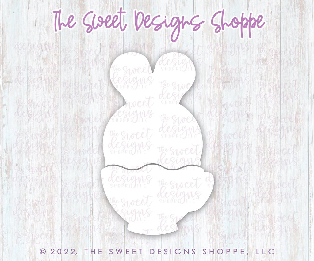 Cookie Cutters - Cute Bunny in Mug Two Piece Set - Set of 2 - Cookie Cutters - The Sweet Designs Shoppe - TSDS - - ALL,Animal,Animals,Animals and Insects,bunny,Cookie Cutter,Easter / Spring,mug,mugs,Promocode,regular sets,Set,sets