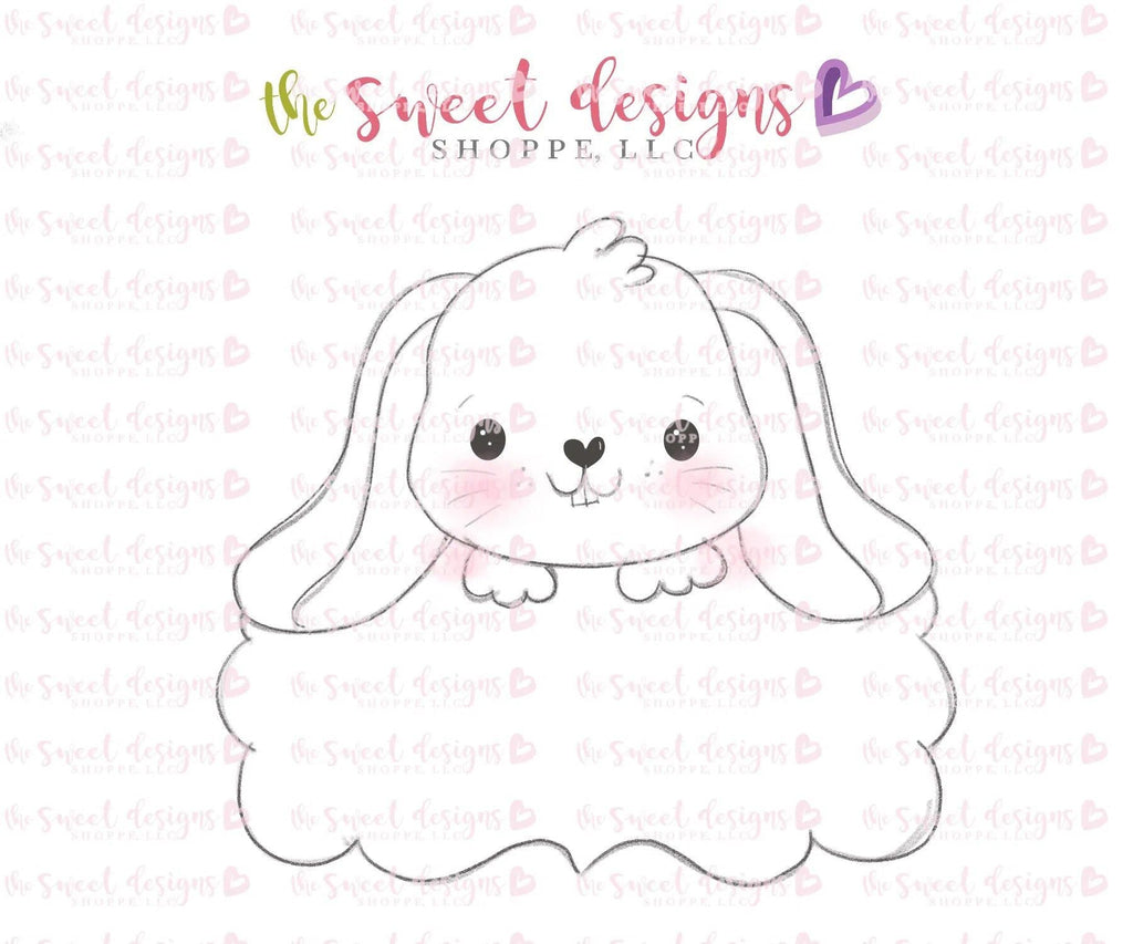 Cookie Cutters - Cute Bunny Plaque v2 - Cookie Cutter - The Sweet Designs Shoppe - - ALL, Animal, bunny, Cookie Cutter, Customize, Decoration, Easter, Easter / Spring, Plaque, Promocode