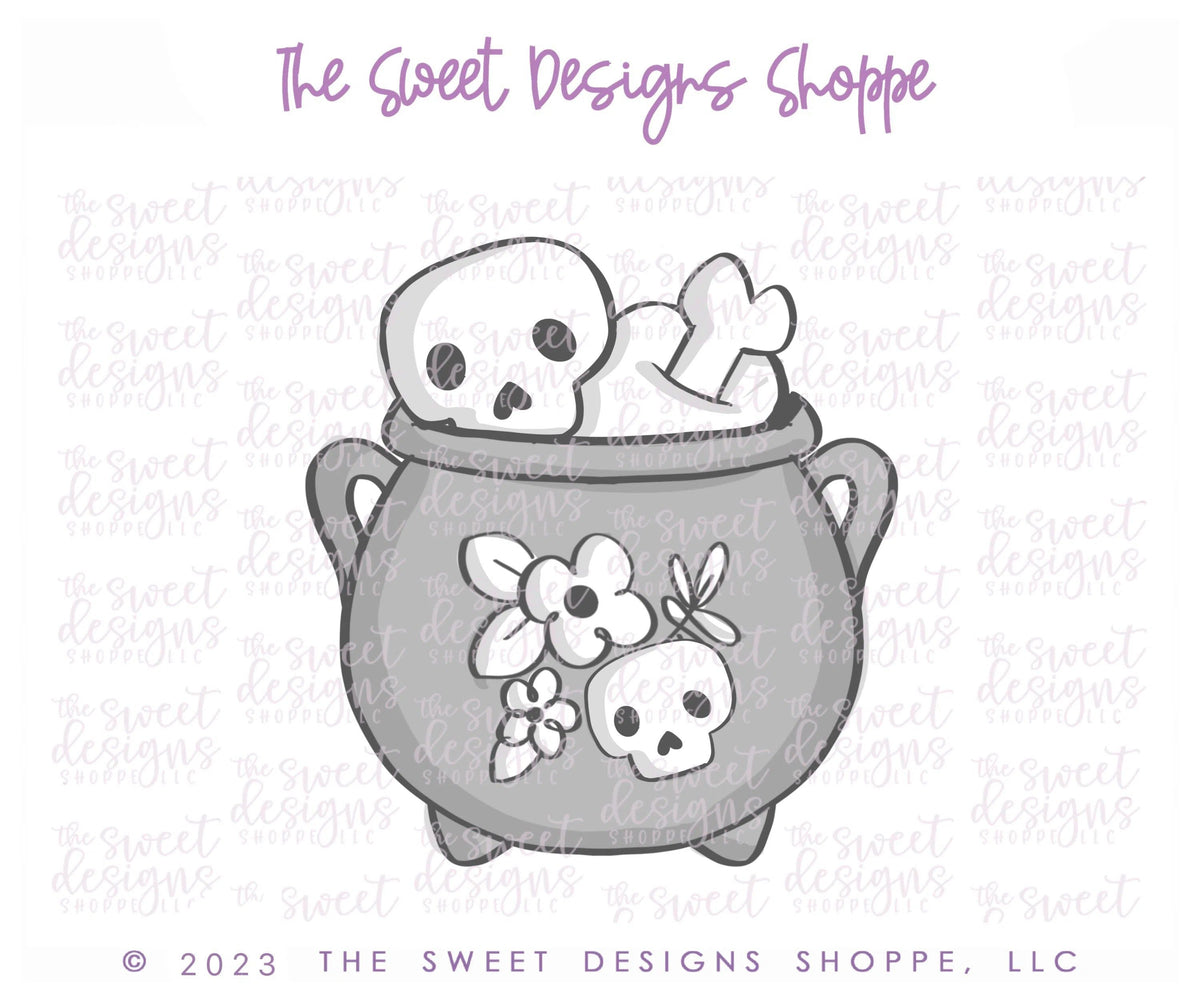 Cookie Cutters - Cute Cauldron - Cookie Cutter - The Sweet Designs Shoppe - TSDS - - ALL,Cauldron,Cookie Cutter,Halloween,Promocode,ST PATRICK,St Patrick’s Day,St. Pat,st. patrick's,STL,Witch