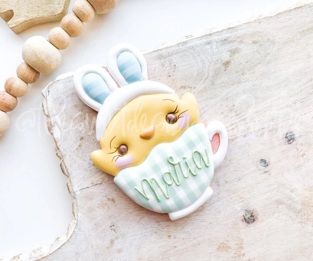 Cookie Cutters - Cute Chick in Mug - Cookie Cutter - Sweet Designs Shoppe - - ALL, Animal, Animals, Animals and Insects, bunny, Cookie Cutter, easter, Easter / Spring, mug, mugs, Promocode