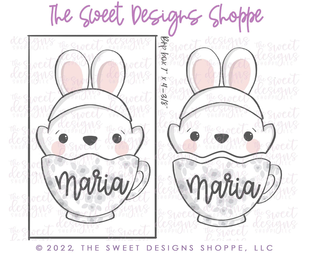 Cookie Cutters - Cute Chick in Mug Two Piece Set - Set of 2 - Cookie Cutters - Sweet Designs Shoppe - - ALL, Animal, Animals, Animals and Insects, bunny, Cookie Cutter, Easter / Spring, mug, mugs, Promocode, regular sets, Set, sets