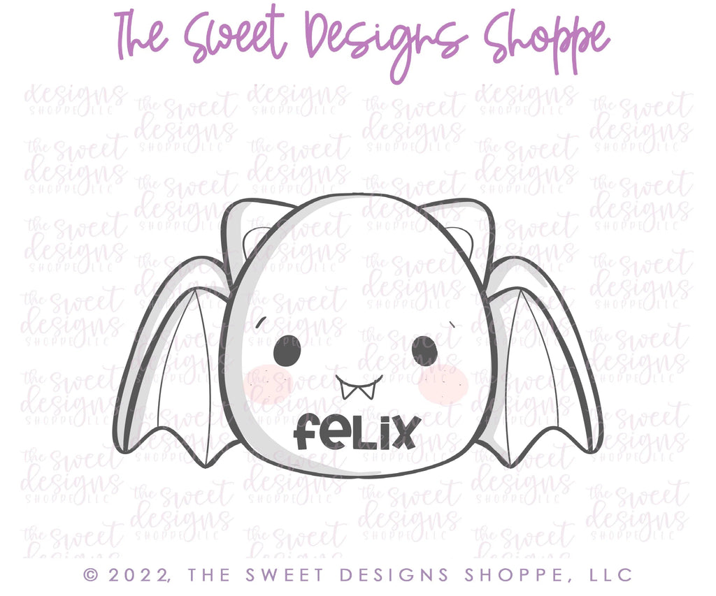 Cookie Cutters - Cute Chubby Bat - Cookie Cutter - Sweet Designs Shoppe - - ALL, Animal, Animals, Bat, Cookie Cutter, Customize, Fall / Halloween, halloween, Promocode