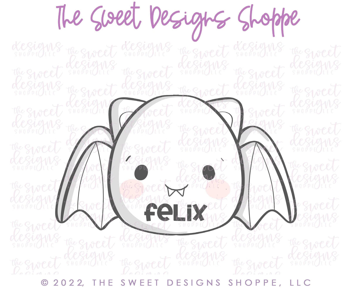 Cookie Cutters - Cute Chubby Bat - Cookie Cutter - The Sweet Designs Shoppe - TSDS - - ALL,Animal,Animals,Bat,Cookie Cutter,Customize,Fall / Halloween,halloween,Promocode,STL