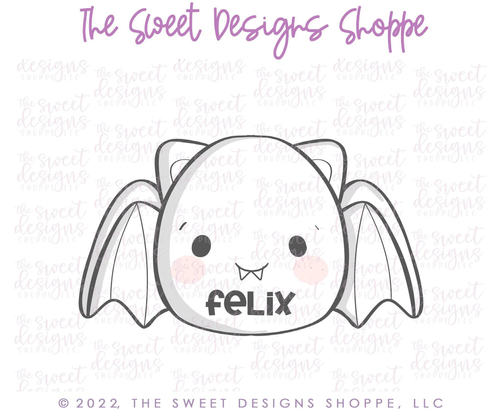 Cookie Cutters - Cute Chubby Bat - Cookie Cutter - The Sweet Designs Shoppe - TSDS - - ALL,Animal,Animals,Bat,Cookie Cutter,Customize,Fall / Halloween,halloween,Promocode