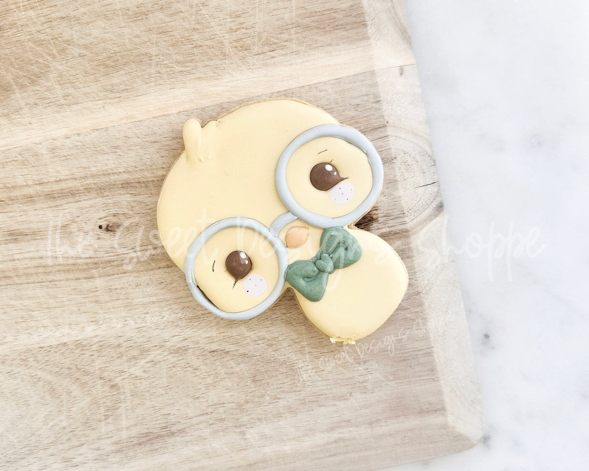 Cookie Cutters - Cute Chubby Chick with Glasses - Cookie Cutter - The Sweet Designs Shoppe - TSDS - - ALL,Animal,Animals,Animals and Insects,Chick,Cookie Cutter,Easter,Easter / Spring,Lady Milk Stache,Lady MilkStache,LadyMilkStache,Promocode,STL