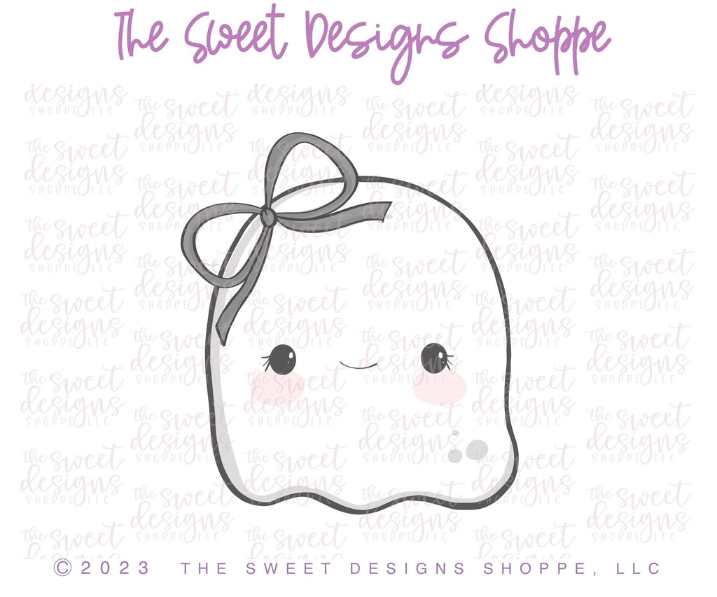 Cookie Cutters - Cute Chubby Girly Ghost - Cookie Cutter - The Sweet Designs Shoppe - - ALL, Boo, Cookie Cutter, Ghost, halloween, Promocode