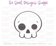 Cookie Cutters - Cute Chubby Skull - Cookie Cutter - The Sweet Designs Shoppe - TSDS - - ALL,Cookie Cutter,cookie cutters,Day of the dead,Day of the Death,dia de los muertos,Dia de Muertos,halloween,Mexico,monster,Promocode,Skull,STL