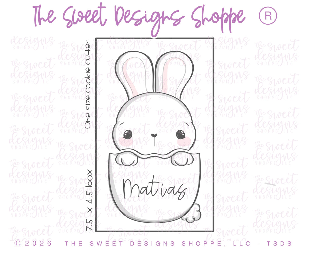 Cookie Cutters - Cute Chunky Bunny in Egg Set - Set of 2 - Cookie Cutters - The Sweet Designs Shoppe - TSDS - - ALL,Animal,Animals,Cookie Cutter,Easter,Easter / Spring,Promocode,regular sets,set,STL