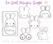 Cookie Cutters - Cute Chunky Easter Heads Egg Set - Set of 7 - Cookie Cutters - The Sweet Designs Shoppe - TSDS - - ALL,Animal,Animals,Cookie Cutter,Easter,Easter / Spring,Promocode,regular sets,set,STL
