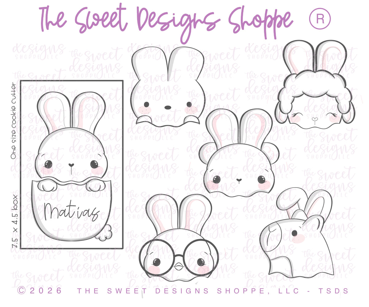 Cookie Cutters - Cute Chunky Easter Heads Egg Set - Set of 7 - Cookie Cutters - The Sweet Designs Shoppe - TSDS - - ALL,Animal,Animals,Cookie Cutter,Easter,Easter / Spring,Promocode,regular sets,set,STL