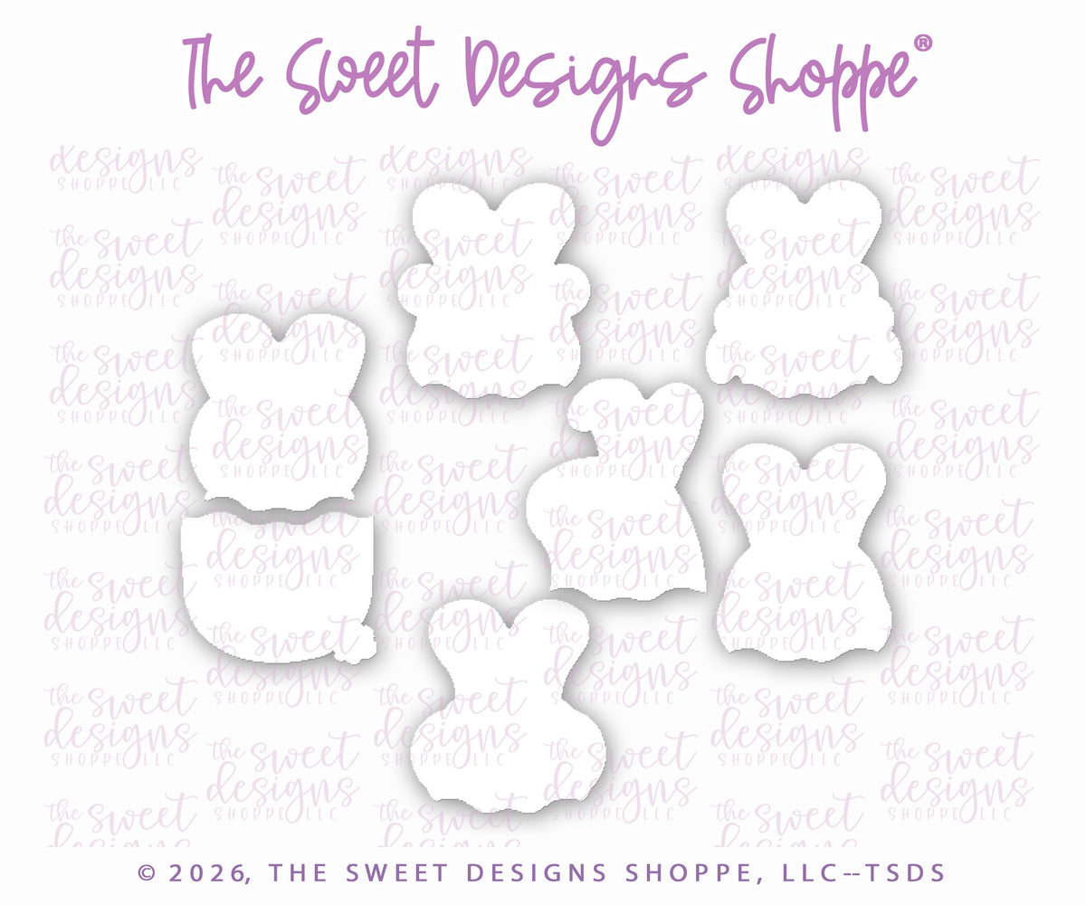 Cookie Cutters - Cute Chunky Easter Heads Egg Set - Set of 7 - Cookie Cutters - The Sweet Designs Shoppe - TSDS - - ALL,Animal,Animals,Cookie Cutter,Easter,Easter / Spring,Promocode,regular sets,set,STL
