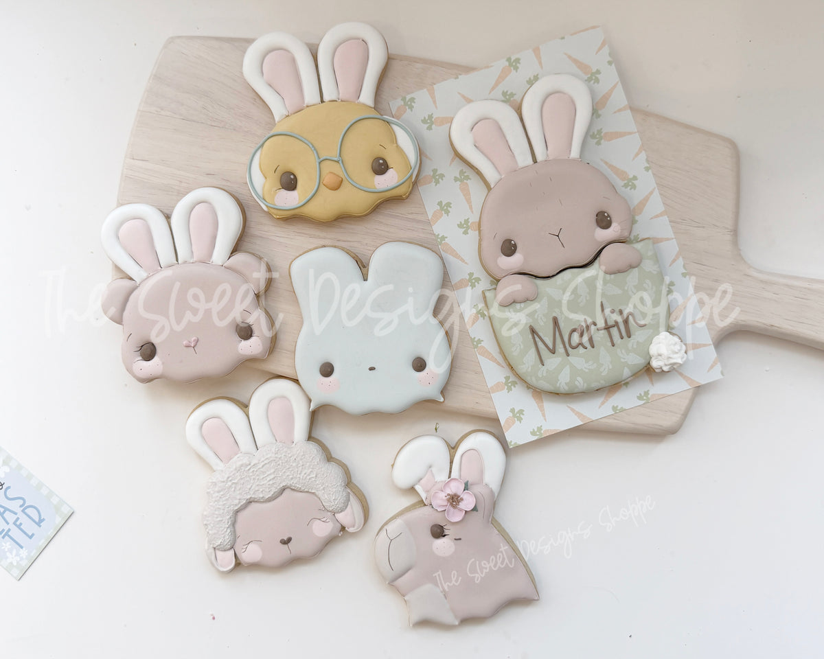 Cookie Cutters - Cute Chunky Easter Heads Egg Set - Set of 7 - Cookie Cutters - The Sweet Designs Shoppe - TSDS - - ALL,Animal,Animals,Cookie Cutter,Easter,Easter / Spring,Promocode,regular sets,set,STL