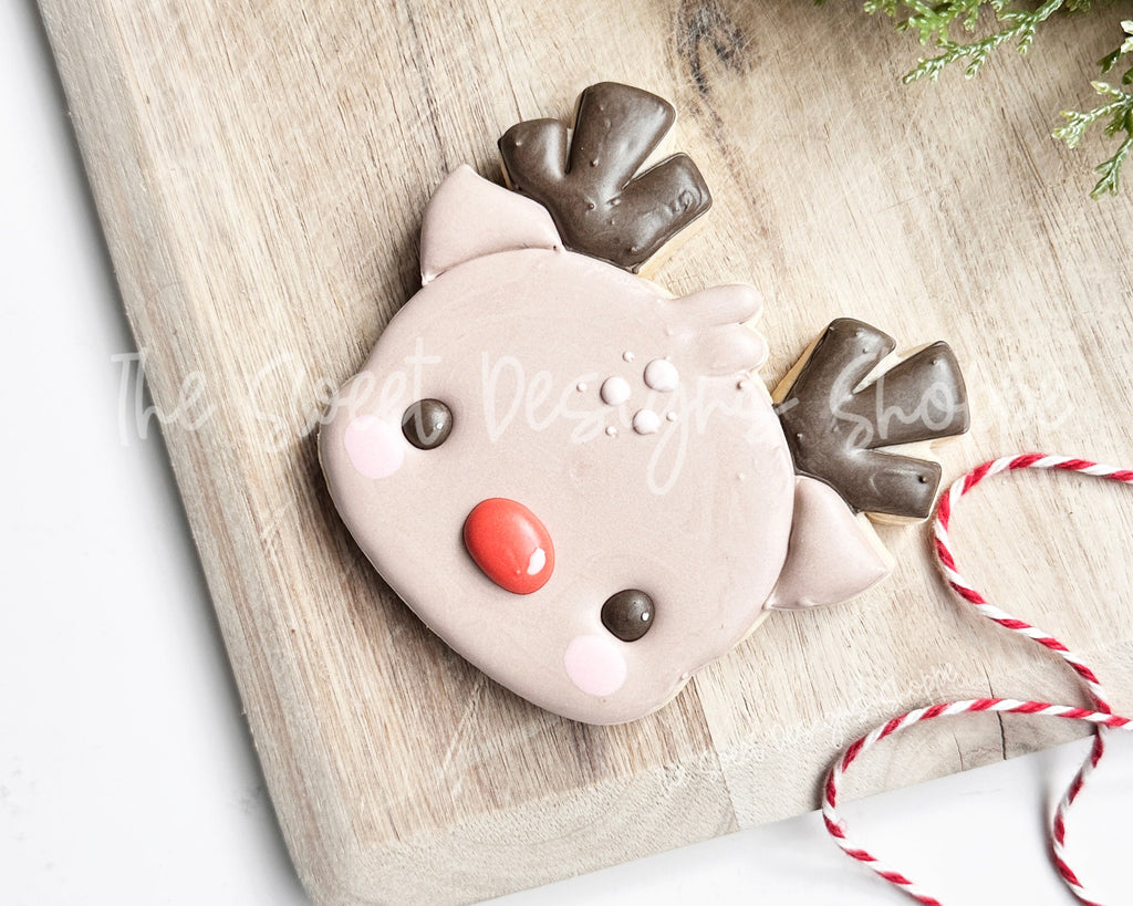 Cookie Cutters - Cute Chunky Rudolph - Cookie Cutter - The Sweet Designs Shoppe - TSDS - - advent,Advent Calendar,ALL,Christmas,Christmas / Winter,Christmas Cookies,Cookie Cutter,Promocode,Reindeer,Rudolph,Rudolphs,STL