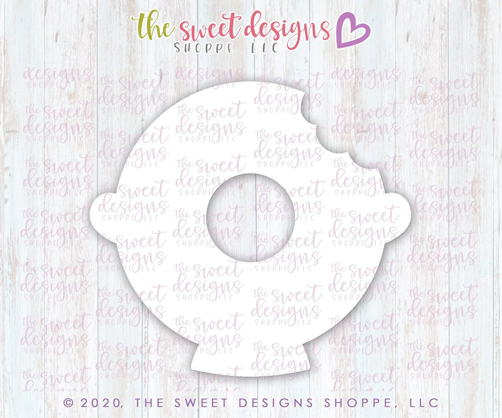 Cookie Cutters - Cute Donut with a Bite - Cookie Cutter - Sweet Designs Shoppe - - ALL, Cookie Cutter, Donut, Food, Food and Beverage, Food beverages, Promocode, Sweet, Sweets, valentines