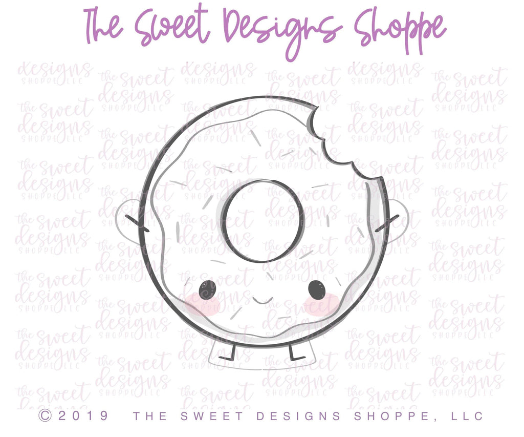 Cookie Cutters - Cute Donut with a Bite - Cookie Cutter - The Sweet Designs Shoppe - - ALL, Cookie Cutter, Donut, Food, Food and Beverage, Food beverages, Promocode, Sweet, Sweets, valentines